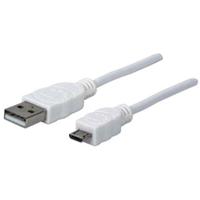 Cabo usb-a para micro-usb 1mt branco