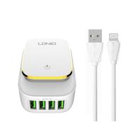 Carregador Touch Iphone/Lighting Led 4Portas USB