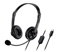 Auscultador HS-230U C/ MIC P/PC USB-C Preto