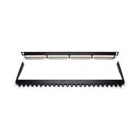 Patch Pannel Rack 24 Portas 0.5U Cat6 Preto