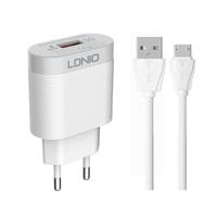 Carregador completo qc3.0 usb-micro branco