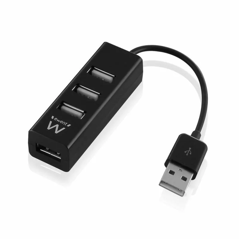HUB MINI EWENT USB 2.O 4 PORTAS PRETO